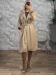 Suede Trench Coat-5172/Beige