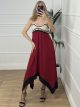 Knitted Bust Dress-2973/Red