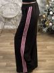 Viscose Side Stripes Leo Pants/Pink