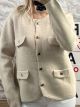 Pockets Buttons Cardigan/Beige
