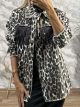 Leopard Fringe Studs Jacket