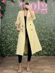 Belt Cross Trench Coat/Yellow
