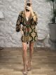 Silk GoldPrint Belt Kimono-5138/N5