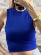 CrewNeck Sleeveless Top-213/Royal Blue
