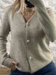 Strass Buttons Cardigan NEW/Beige