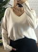 SuperSoft Elastic Ve Sweater/Vanilla