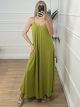 Plain Maxi Dress/Lime