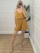 Casual Top & Shorts Set/Mustard