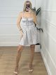 Floral Satine Mini Dress/Grey