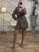 Mini Muslin Animal Print Dress-3045/Leo2