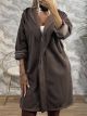 Oversized Hood Cardigan/Chocolat