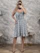 Floral Viscose Mini Dress-2398/White