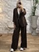 Cord Suit Wide Set/Chocolat
