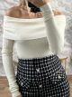 OpenShoulders Knitted Top/Vanilia