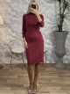 GLOW Semiturtle Dress/Burgundy