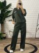 Rhinestones Viscose Set/Khaki