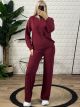 Knitted Strass Set-9121/Burgundy