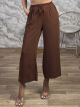 Cropped Highwaist Pants-24806/Chocolat