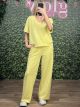 Short Sleeves Ve Set/Yellow