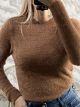 Mohair Round Neck Top-913/Camel