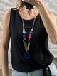 Necklace Muslin Top-2199/Black