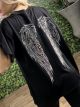 Strassed Wings Viscose T-Shirt/Black