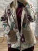 Print Teddy Details Jacket/Beige