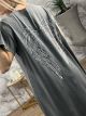 Strassed Wings Cotton Maxi Dress/Grey