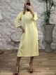 Casual Midi Slit Dress/Yellow