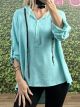 Hooded Blouse-Shirt/Mint