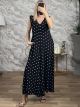 Ruffle Jumpsuit Polka Dot A/Black