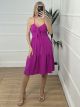 Casual Bow Dress/Magenta