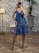 Silk Mini Dress Animal-2515/Blue