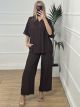 Viscose Shirt Set/Chocolat