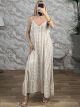 Viscose Gold Print Boho Dress-2544/White