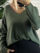 SuperSoft Elastic Ve Sweater/Khaki