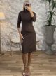 GLOW Semiturtle Dress/Chocolat