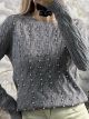 Pearls & Strass Sweater/Grey