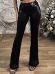 Sequins Cabbana Pants/Black