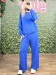 Cotton Wide Pants Set/Blue Royal