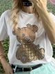 WOW Strassed Bear T-Shirt/Camel