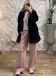 Soft Fur Coat Sizes-21131/Black