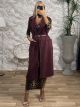 Suede Belt Vest/Burgundy