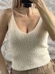 OpenBack Knitted Top/Beige
