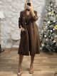 Cross Gold Buttons Coat/Chocolat