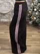 Viscose Side Stripes Leo Pants/Light Pink