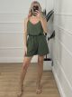 Casual Top & Shorts Set/Khaki