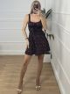 Floral Satine Mini Dress/Black