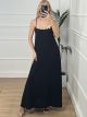 Maxi Sequins Boho Dress/Black