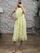 Full Ruffles Muslin Dress-58023/Yellow